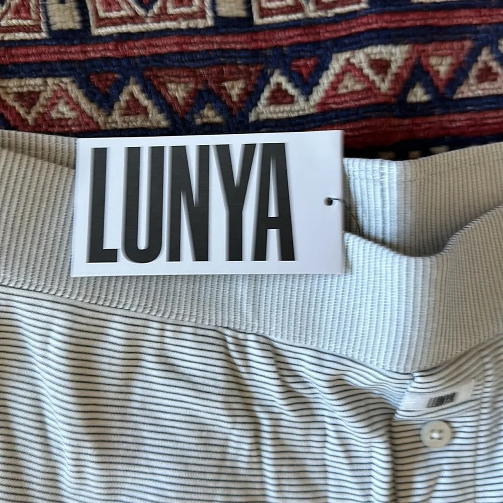 Lunya Cooldown Pima Pant, Tranquil White/Immersed Black xs - Picture 2 of 3